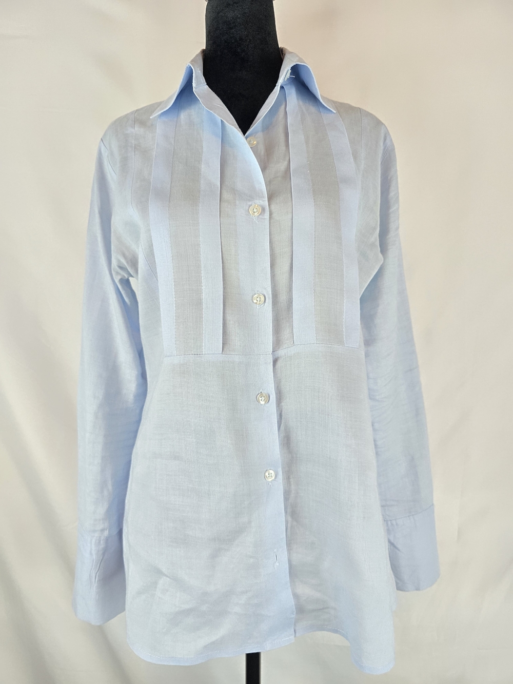 Essenziale Light Blue Linen Button-Up Shirt